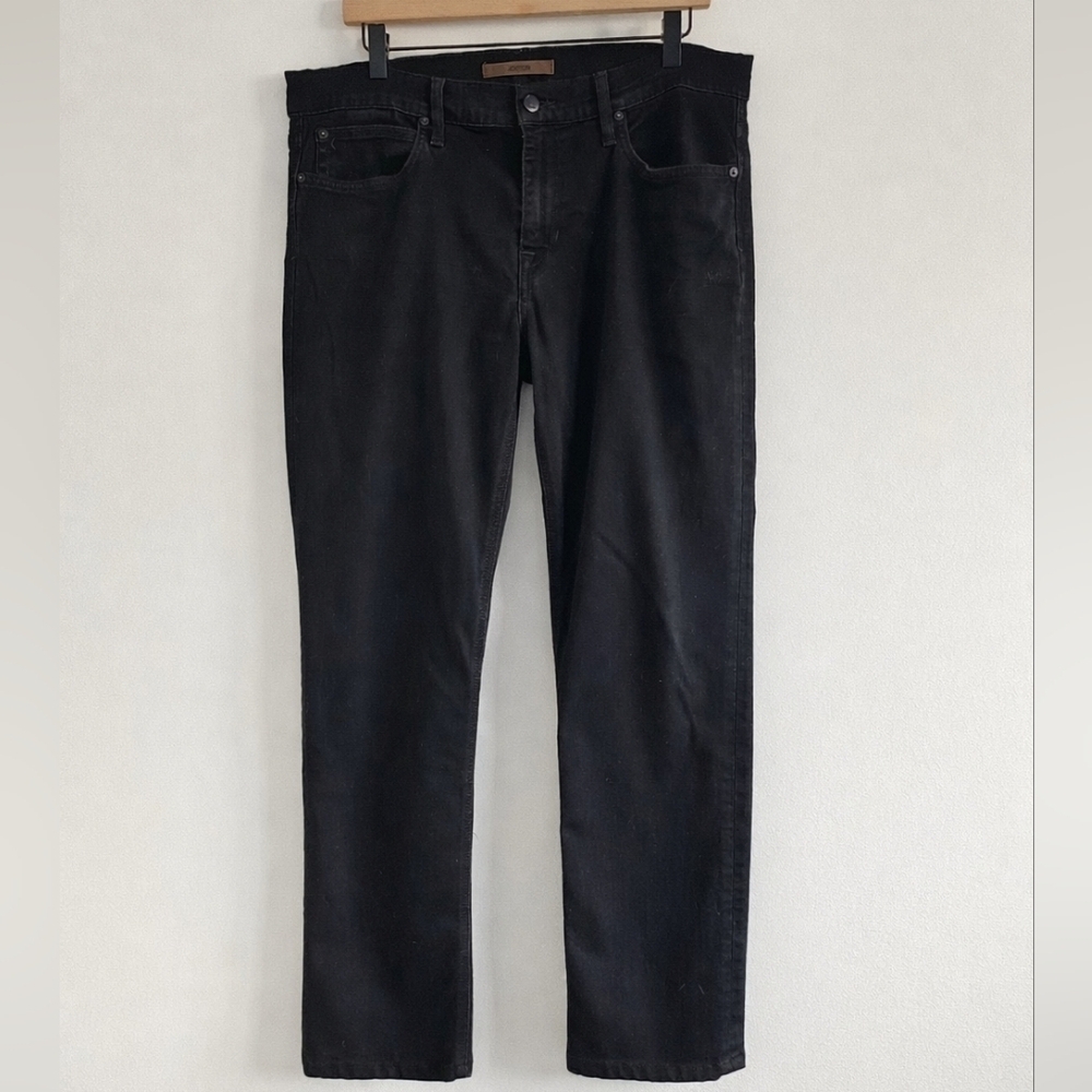 Joe’s Jeans Griffith Straight Leg Jeans Mens 34 Black Dark Wash Stretch Denim